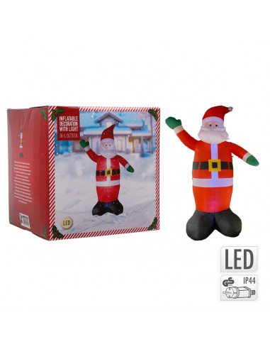 Babbo Natale gonfiabile luminoso H400 cm con luci led