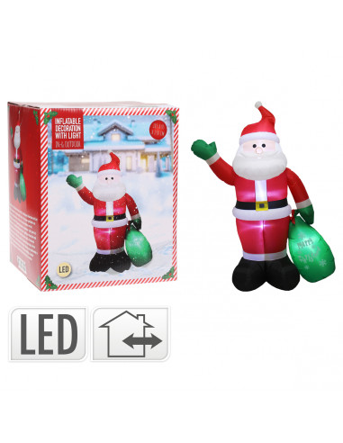 Babbo Natale gonfiabile luminoso H250 cm con luce led