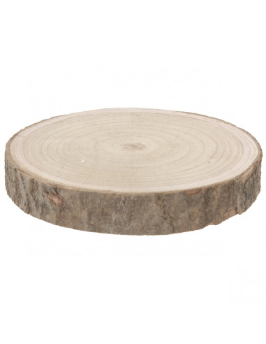 Disco decorativo in legno naturale con corteccia