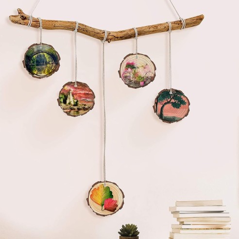 Disco decorativo in legno naturale...