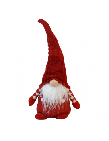 Gnomo natalizio fermaporta tessuto rosso H50 cm assortito