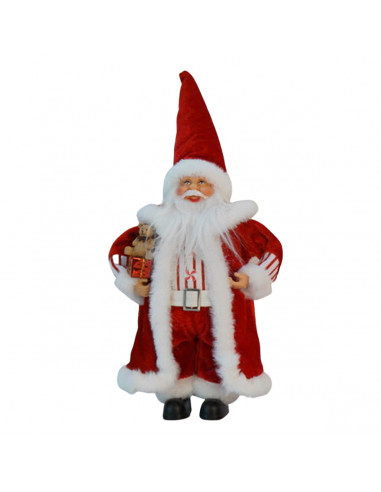 Decorazione natalizia Babbo Natale con regali H 64 cm