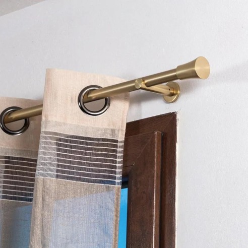 Terminale per bastone tende in metallo 1pz D. 20mm Tromba oro satinato