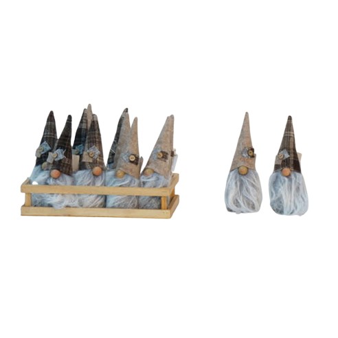 Pendente natalizio Gnomo in tessuto H18 cm assortito