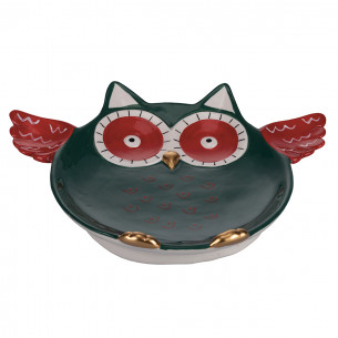 Nordic Gufo piatto piccolo singolo in ceramica 2