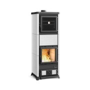 Stufa a legna Nova Forno bianco opaco La Nordica
