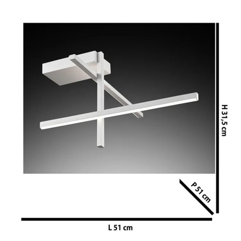Plafoniera Trinidad LED bianco 1050LM, Novecento