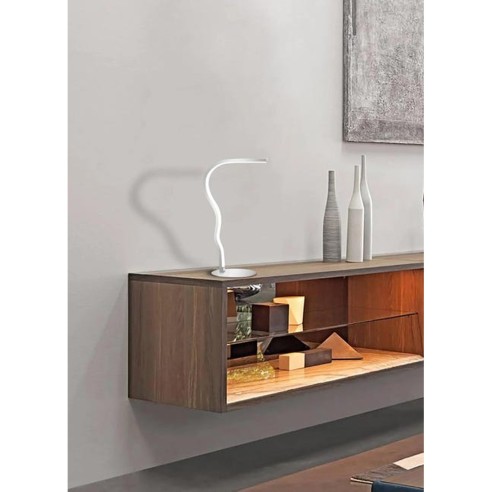 Roxie Lampada da tavolo LED integrato cromato H32 cm Novecento