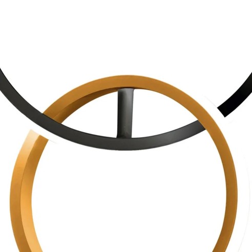 Kara applique LED integrato, metallo nero/oro Novecento dettaglio