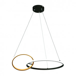Lampadario a sospensione kara LED integrato, metallo nero/oro Novecento 2