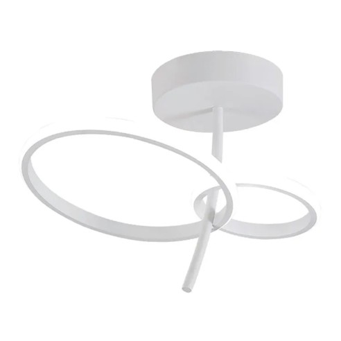 Kara plafoniera LED integrato, alluminio, 1600LM, bianco, Novecento