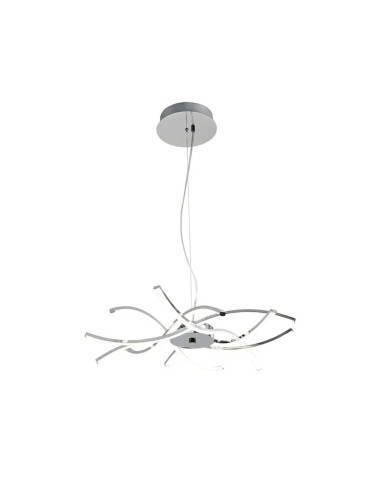 Roxie lampadario LED integrato, cromo, alluminio, 3120LM, Novecento