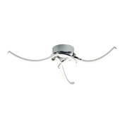 Roxie plafoniera LED, cromo, alluminio, 1400LM, Novecento