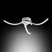Roxie plafoniera LED, cromo, alluminio, 1400LM, Novecento