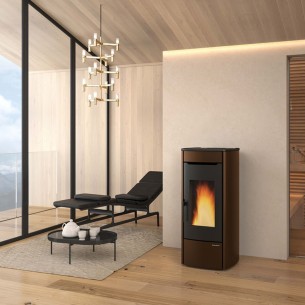 Stufa a pellet bronzo Idro Marina H13 17,5 kW La Nordica Extraflame 2