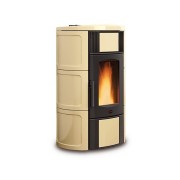 Stufa a pellet ventilata maiolica pergamena Iside Idro H15 18,1 kW LaNordica Extraflame 1286501
