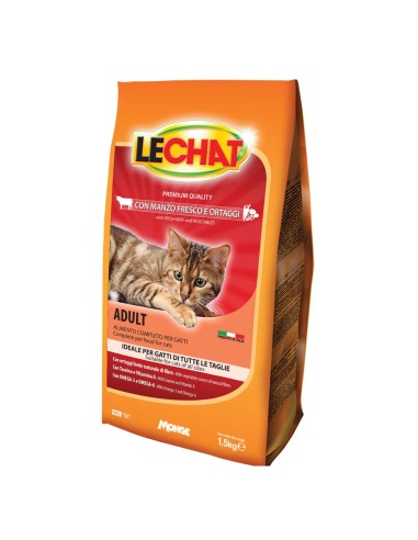 LeChat Adult croccantini per gatti con manzo fresco e ortaggi 1,5 kg