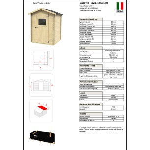Casetta da giardino Flavia 146x136xh194cm 62436 2