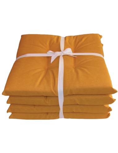 Set 4pz cuscino per sedia Garda giallo 40x40cm Olibò