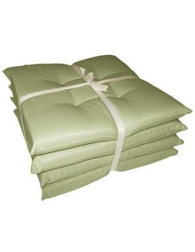 Set 4pz cuscino per sedia Garda verde chiaro 40x40cm Olibò