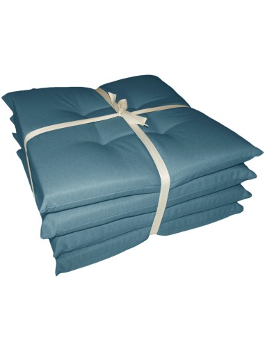 Set 4pz cuscino per sedia Garda blu limoges 40x40cm Olibò