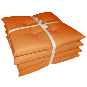 Set 4pz cuscino per sedia Garda arancione 40x40cm Olibò