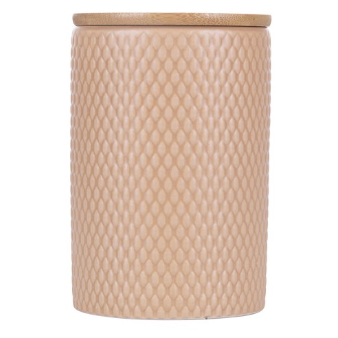 Barattolo Light Chocolate Shapes in ceramica, coperchio in bambù, 850ml