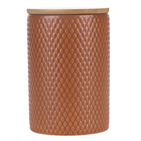 Barattolo Dark Chocolate in ceramica con coperchio in bambù 850ml
