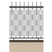 Striscia occultazione privacy Soft 0,19x35 m grigio Verdemax