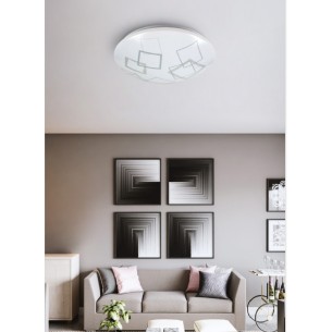 Lara plafoniera LED, bianco, Ø 49 cm, luce naturale Novecento