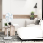 Beper ventilatore a piantana con telecomando, 5 pale, timer, bianco