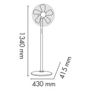 Argo Standy Evo bianco ventilatore a piantana con telecomando dimensioni