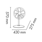 Argo Tablo Evo bianco ventilatore da tavolo dimensioni