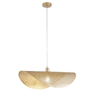 Lampadario Rhei a vela singola metallo,E27, Ø 50 cm oro 2
