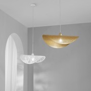 Lampadario Rhei a vela singola metallo,E27, Ø 50 cm oro