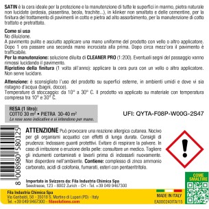 Cera protettiva effetto satinato FILA SATIN 1L 2