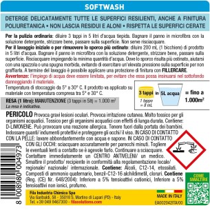 Detergente pulizia delicata FILA SOFTWASH 1 L 2