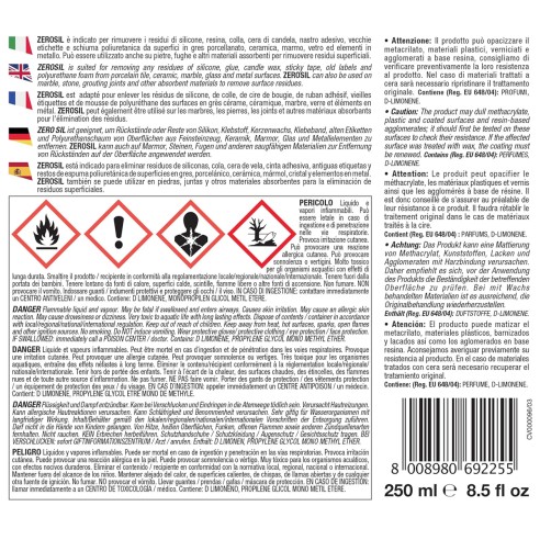 Rimuovi silicone FILA ZEROSIL 250 ml
