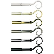 Kit bastone tenda estensibile da 40 a 70 cm Mini Ø12 mm Ricciolo Errebi