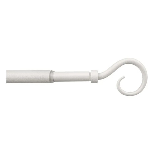 Kit bastone tenda estensibile 40/70cm Mini Ø12 mm Ricciolo bianco Errebi