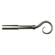 Kit bastone tenda estensibile 40/70cm Mini Ø12 mm Ricciolo nichel Errebi