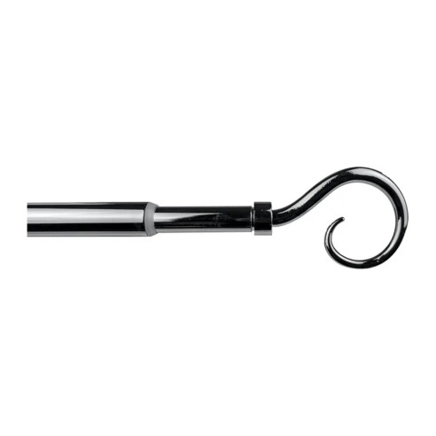 Kit bastone tenda estensibile 40/70cm Mini Ø12 mm Ricciolo cromo Errebi