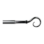 Kit bastone tenda estensibile 40/70cm Mini Ø12 mm Ricciolo cromo Errebi