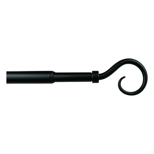 Kit bastone tenda estensibile 40/70cm Mini Ø12 mm Ricciolo nero Errebi