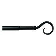 Kit bastone tenda estensibile 40/70cm Mini Ø12 mm Ricciolo nero Errebi