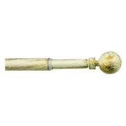 Kit bastone tenda estensibile 40/70 cm Mini Ø12 mm Palla avorio/oro Errebi