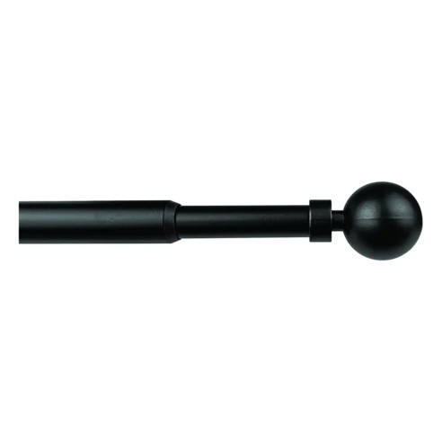 Kit bastone tenda estensibile 40/70 cm Mini Ø12 mm Palla nero Errebi