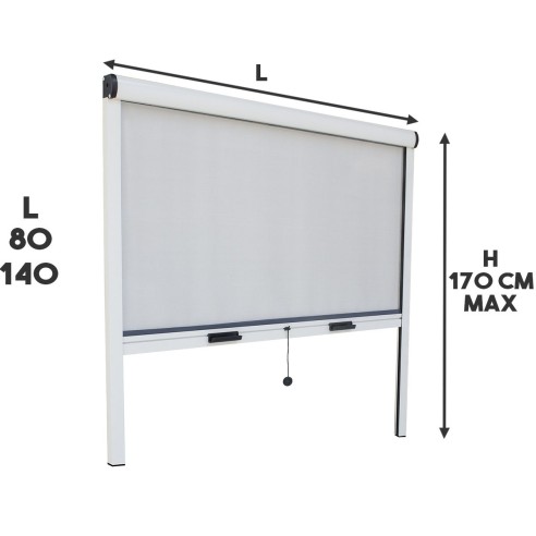 Zanzariera a rullo verticale bianco per finestra H170cm