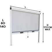 Zanzariera a rullo verticale bianco per finestra H170cm