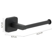 Gedy Tonga portarotolo nero matt